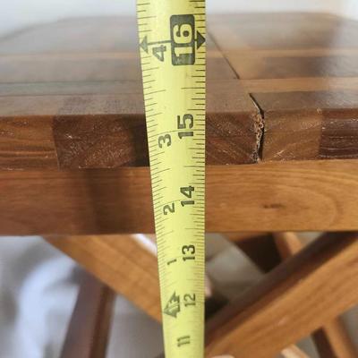 Folding Solid Wood Table Square End-table Side Table Top