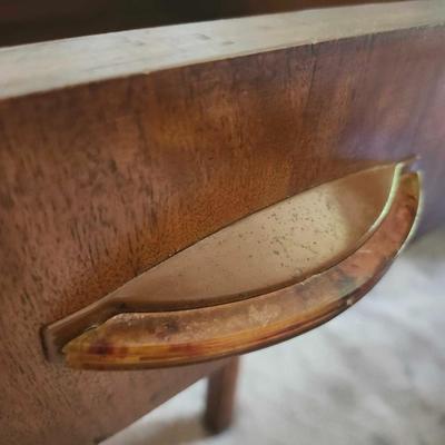 Vintage 1930 ' S 1940 ' S Art Deco Wood Waterfall Nightstand 26 " H - 16 " W - 13 " D