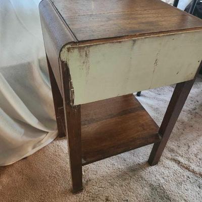 Vintage 1930 ' S 1940 ' S Art Deco Wood Waterfall Nightstand 26 " H - 16 " W - 13 " D