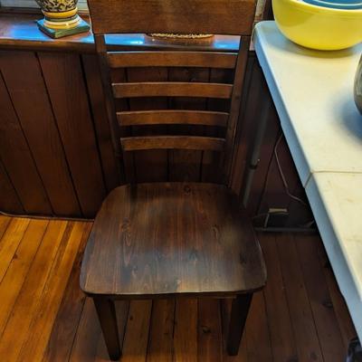 Set of Six Solid Wood Chairs