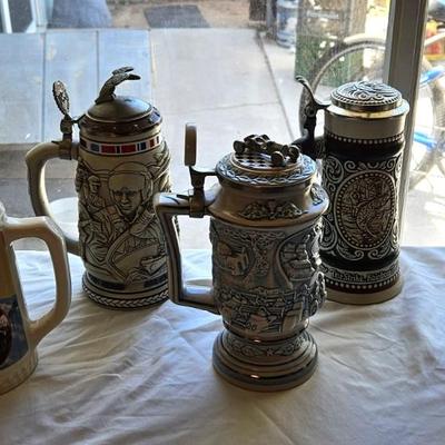 Set Of 6 Vintage Avon Beer Steins