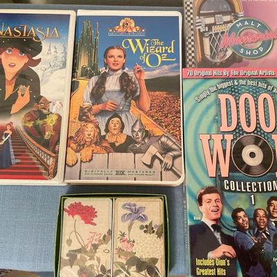 Vintage VHS, CDs and puzzles