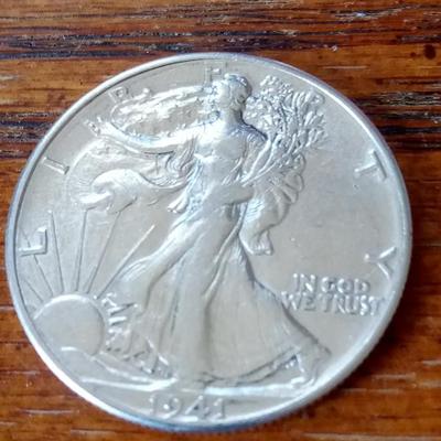 LOT 149 1941 WALKING LIBERTY SILVER HALF DOLLAR