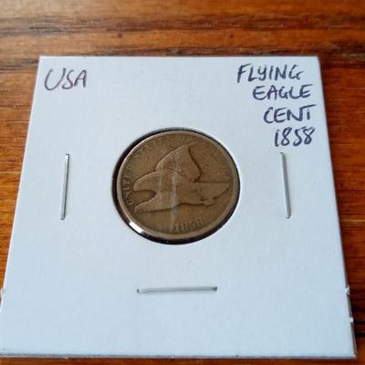 LOT 152 1858 FLYING EAGLE CENT