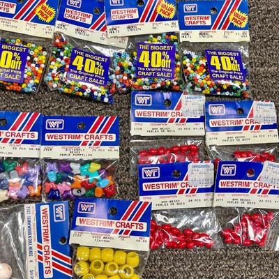 Bead Lot #4 - Primary Colors mostly - new in packages