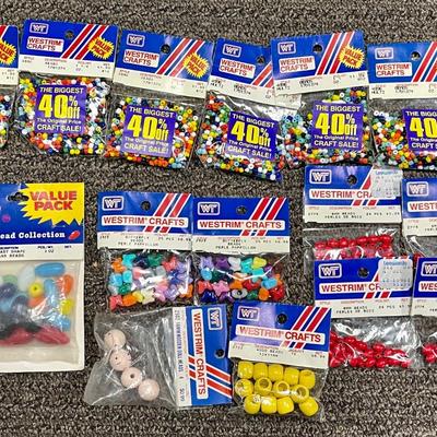Bead Lot #4 - Primary Colors mostly - new in packages