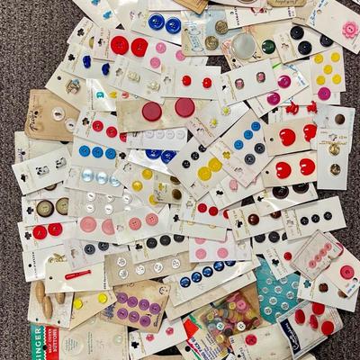 Button Lot #3 - vintage, mostly carded buttons