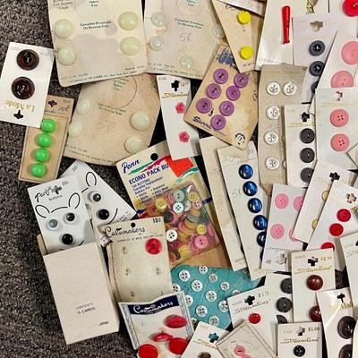 Button Lot #3 - vintage, mostly carded buttons