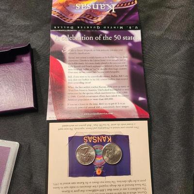 Uncirculated 1987 Clad Proof Set U.S. Mint, & Kansas Quarters