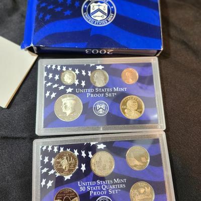 U.S. Mint 2003, 2005, 2006, 2007, 2008 US Coin Proof Sets