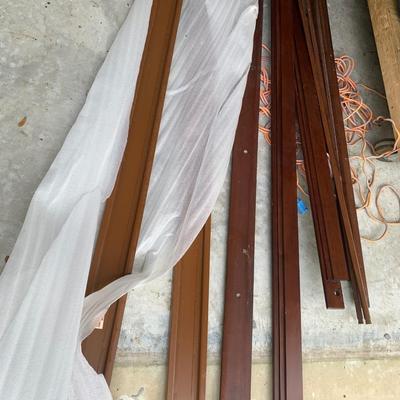 Link-Taylor Queen Headboard, foot board, and canopy 82"posts 40"headboard