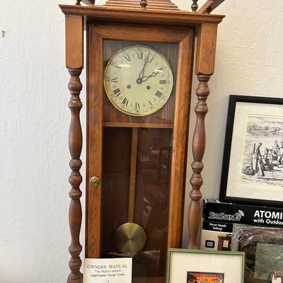 Large pendulum clock , scales,