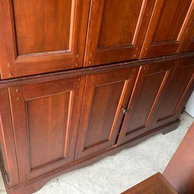 Hooker Cabinet, desk, storage 78"H 58"W 26"depth, 2 pieces for moving
