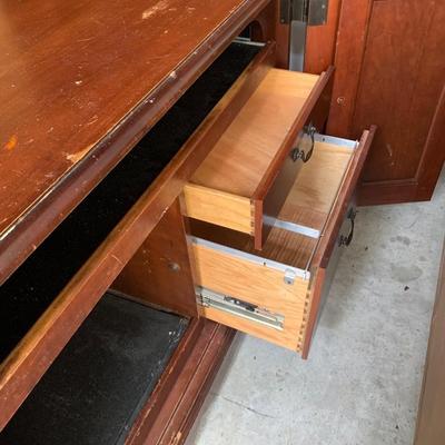 Hooker Cabinet, desk, storage 78"H 58"W 26"depth, 2 pieces for moving