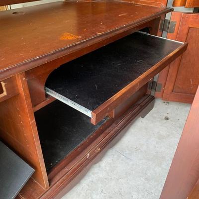 Hooker Cabinet, desk, storage 78"H 58"W 26"depth, 2 pieces for moving