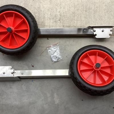 Boat wheels, retractable launching stainless steel, tubeless, 26"H with 10"wheel