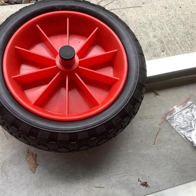 Boat wheels, retractable launching stainless steel, tubeless, 26"H with 10"wheel