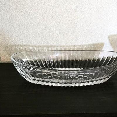 3 PC 1980's Princess House Highlights in Lead Crystal Serving Bowl Set