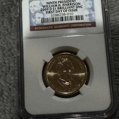 2009 WILLIAM HARRISON NGC BRILLANT UNCIRCULATED FIRST DAY ISSUE