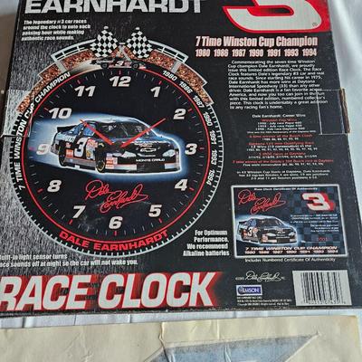 Dale Earnhart Jr Race Clock and # 6 Mark Martin Decal