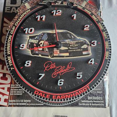 Dale Earnhart Jr Race Clock and # 6 Mark Martin Decal