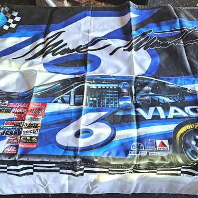 NASCAR Bundle Mark Martin and Dale Earnhart Jr Outdoor Flag/Banner NASCAR liquor dispenser and Stuffed Dale Earnhart Jr Car