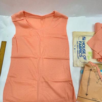 Vintage Simplicity Blouse and Pattern - Partially Complete