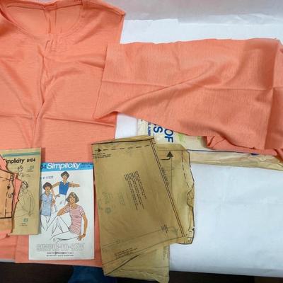 Vintage Simplicity Blouse and Pattern - Partially Complete