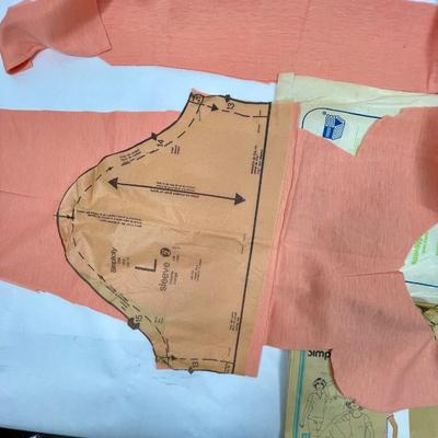 Vintage Simplicity Blouse and Pattern - Partially Complete