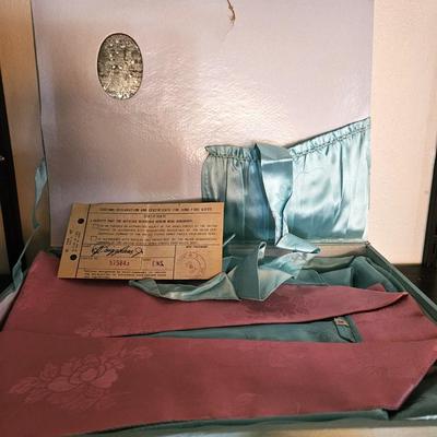 Vintage 1950's Robe In Box, Never Used and Newer Vanity Fair Nightgown and Robe