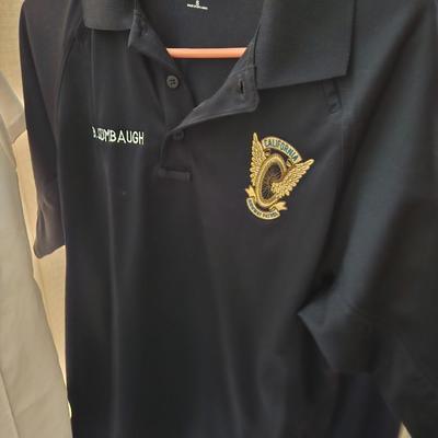 Small Women's Volunteer CHP Uniforms, CHP Polo Shirt and Medium Heavy CHP Windbreaker/Coat