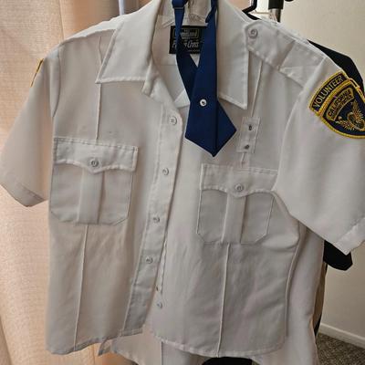 Small Women's Volunteer CHP Uniforms, CHP Polo Shirt and Medium Heavy CHP Windbreaker/Coat