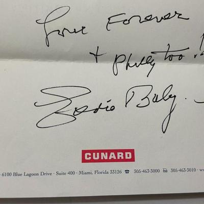 Vintage Queen Elizabeth Ship Signed Stationary Letter 7.25" x 10.5" Celebrity? as Pictured.