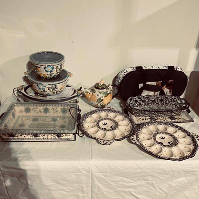 Temp-Tations Butterfly Garden Pattern Casserole Dishes & More (G-MG)