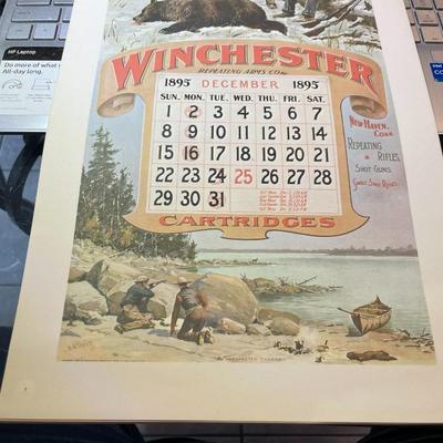 Winchester Repeating Arms DECEMBER 1895 Advertising Calendar Print/Copy 10