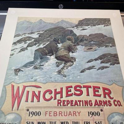 Winchester Repeating Arms FEBRUARY 1900 Advertising Calendar Print/Copy 10