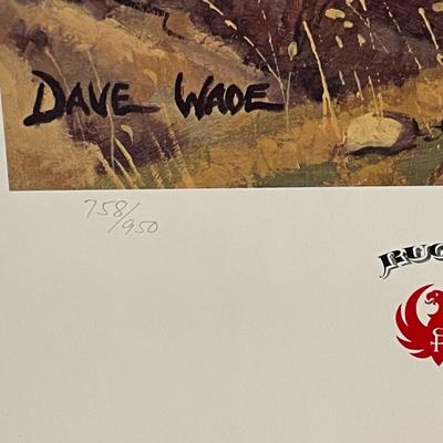 Fossil Creek Rams Lithograph Signed by Artist Dave Wade 758/950 18" x 24" Unframed Shipped in a Tube.