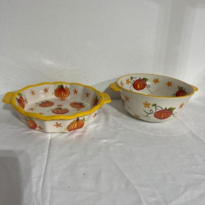 Fall Themed Collection of Temp-Tations Ceramic Dishes (G-MG)