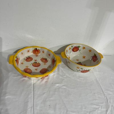 Fall Themed Collection of Temp-Tations Ceramic Dishes (G-MG)