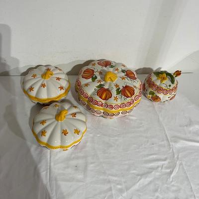 Fall Themed Collection of Temp-Tations Ceramic Dishes (G-MG)
