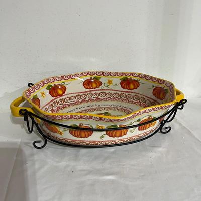 Fall Themed Collection of Temp-Tations Ceramic Dishes (G-MG)