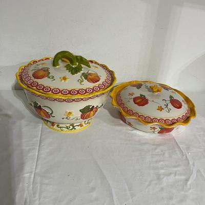 Fall Themed Collection of Temp-Tations Ceramic Dishes (G-MG)