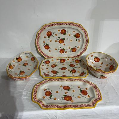 Fall Themed Collection of Temp-Tations Ceramic Dishes (G-MG)