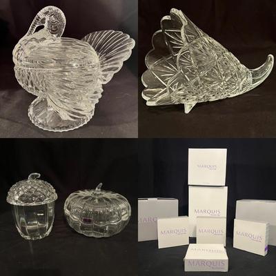 Turkey, Cornucopia, Pumpkin & More Waterford Fall Themed Crystal (LR-RG)