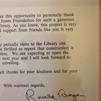 Signed Reagan letter 3-D Cutty Sark