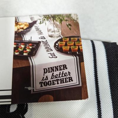Fabric Table Runner "Dinner Is Better Together"