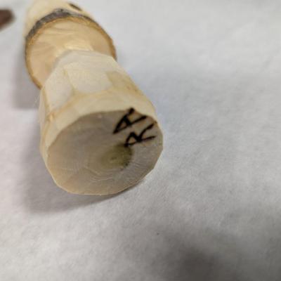 Wooden Mushrooms Hand Carved In Brasstown NC Signed RA