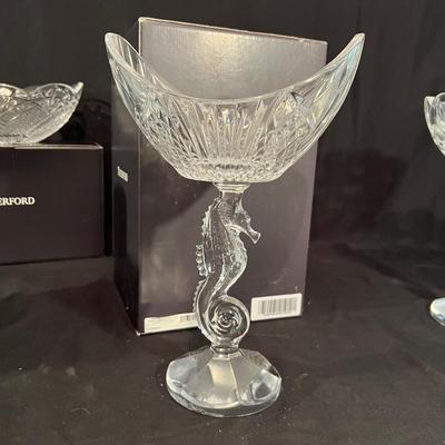 Seahorse Collection By Waterford Inc. Tom Brennan Signed Pedestal Bowl (LR-RG)