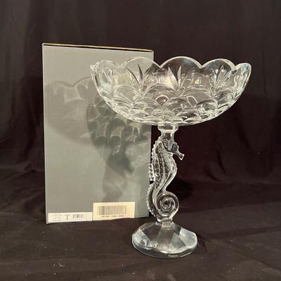 Seahorse Collection By Waterford Inc. Tom Brennan Signed Pedestal Bowl (LR-RG)
