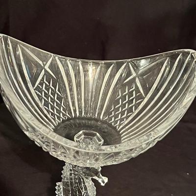 Seahorse Collection By Waterford Inc. Tom Brennan Signed Pedestal Bowl (LR-RG)
